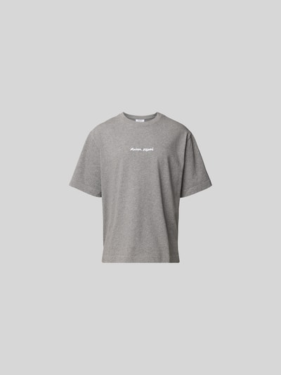 MAISON KITSUNÉ Oversized T-Shirt aus Baumwolle Hellgrau 2
