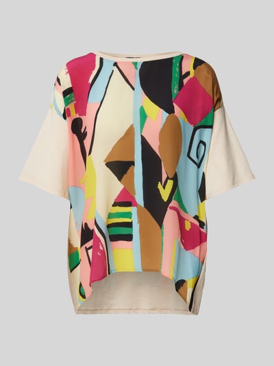 Weekend Max Mara T-Shirt mit Muster-Print Modell 'MALAGA' Rosa 2