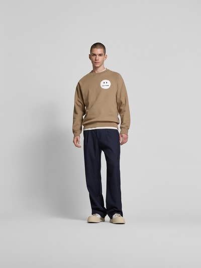 Wood Wood Oversized Sweatshirt mit Raglanärmeln Mud 1
