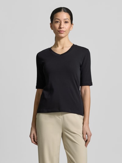 Christian Berg Woman T-shirt z dekoltem w serek Czarny 4