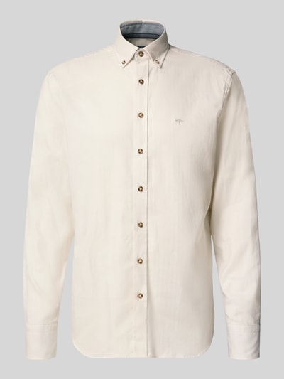 Fynch-Hatton Regular Fit Freizeithemd mit Button-Down-Kragen Beige 2