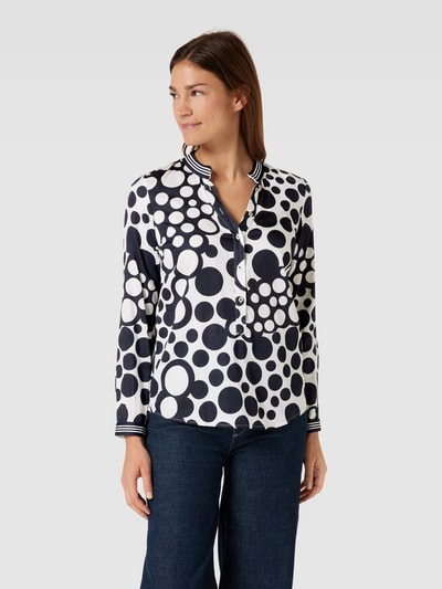 Emily Van den Bergh Blusenshirt mit Allover-Muster Weiss 4