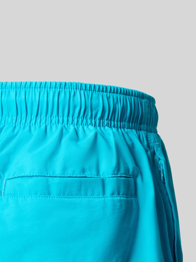 Produktfoto, Badehose mit elastischem Bund und Tunnelzug von MCNEAL in Türkis, Baumwoll-Mix, Regular-Fit, glatte Oberfläche, Detailaufnahme