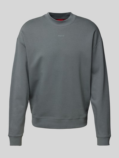 HUGO Sweatshirt mit Label-Detail Modell 'Dapocrew' Stein 2