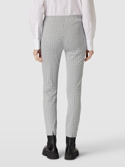 Raffaello Rossi Stoffen broek met all-over motief, model 'PENNY' Lichtgrijs - 5