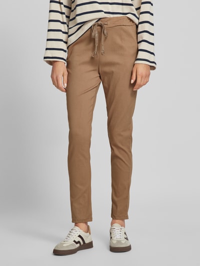 ZABAIONE Sweatpants met deelnaden Taupe - 4