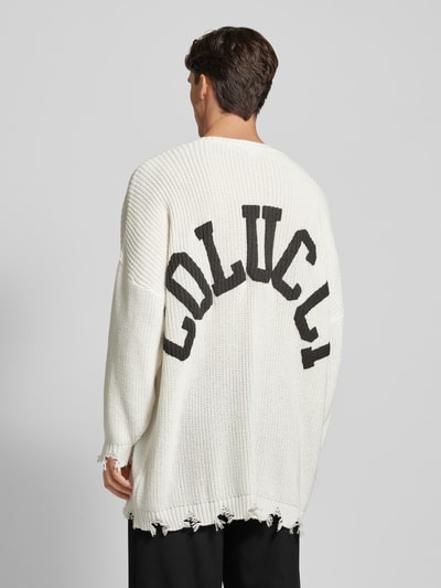 CARLO COLUCCI Strickpullover im Destroyed-Look Offwhite 5