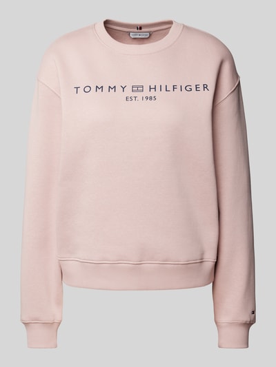 Tommy Hilfiger Bluza o kroju regular fit z wyhaftowanym logo Różowy 2