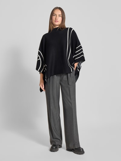 s.Oliver BLACK LABEL Loose Fit Strickpullover aus Viskose-Mix Black 1