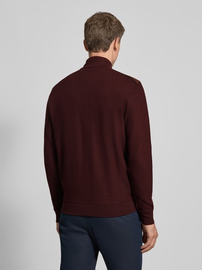 bugatti Sweatjacke mit Stehkragen Modell 'Selanik' Bordeaux 5