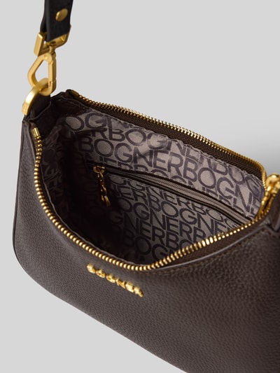 BOGNER Schoudertas met logodetail, model 'Odette' Donkerbruin - 5