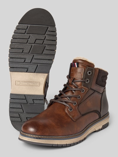 Tom Tailor Schnürstiefel in Lederoptik Modell 'OLWIN' Cognac 4