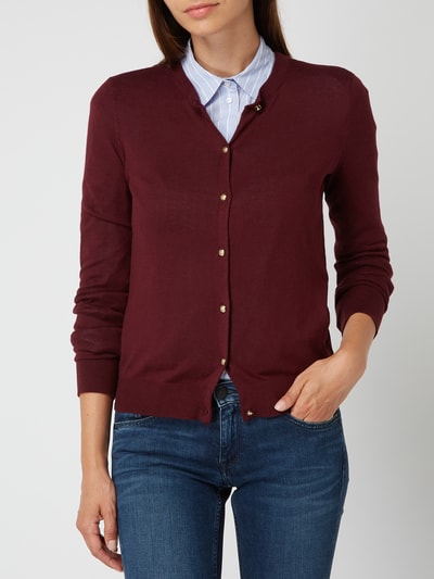 Lauren Ralph Lauren Cardigan mit Knopfleiste  Bordeaux Rot 3