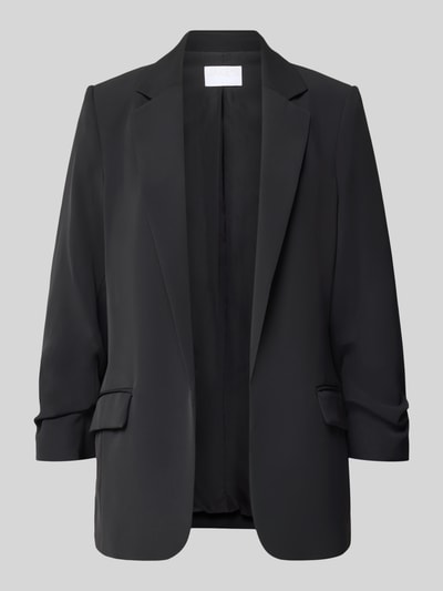 Produktfoto, Relaxed Fit Blazer mit Pattentaschen von Jake*s Collection aus Material-Mix mit Stretch-Anteil, Schwarz, glatte Struktur.