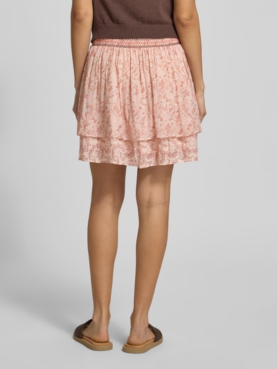 BOSS Orange Uitlopende mini-rok met all-over motief model 'C_VESIANA' Rosé - 5