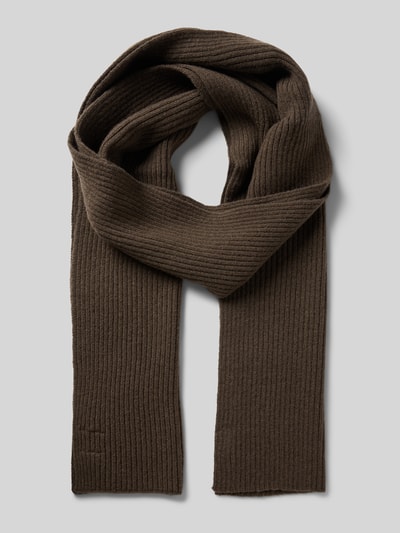 camel active Sjaal in gebreide look van zuivere wol Donkerbruin - 1