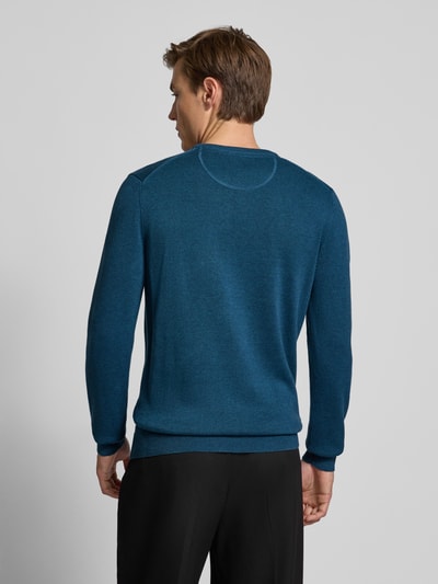Christian Berg Men Gebreide pullover met ribboorden Smaragdgroen gemêleerd - 5