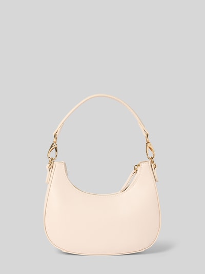 Produktfoto, Hobo Bag mit Label-Detail Modell 'ZERO' von VALENTINO BAGS, kremowy odcień, złote detale, faktura skóry, główna przegroda z zamkiem błyskawicznym, uchwyt z karabińczykiem, regulowany pasek na ramię, Szerokość w rozmiarze 1: 20 cm, długość w rozmiarze 1: 18 cm, głębokość w rozmiarze 1: 6 cm, długość paska na ramię w rozmiarze 1: 79 cm.