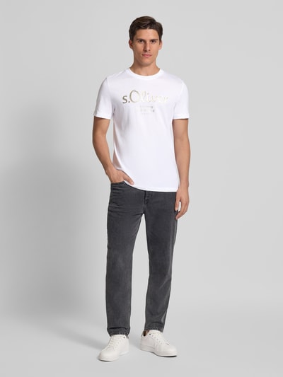 s.Oliver RED LABEL Regular Fit T-Shirt aus reiner Baumwolle Weiss 1