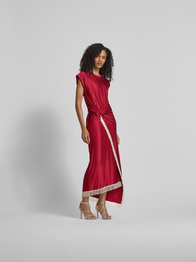 Rabanne Maxikleid mit Raffungen Bordeaux 1