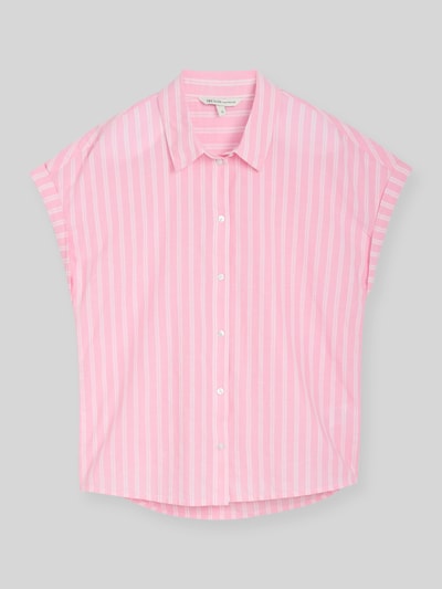 Tom Tailor Denim Relaxed Fit Bluse aus reiner Baumwolle Pink 2