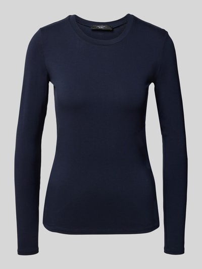 Weekend Max Mara Regular Fit Langarmshirt aus Viskose-Mix Modell 'MULTI' Marine 2