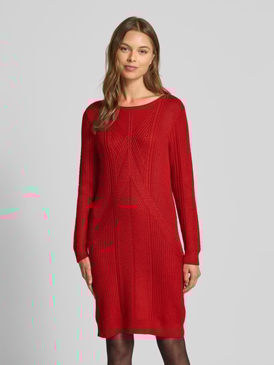 Lauren Ralph Lauren Strickkleid mit Rundhalsausschnitt Modell 'NISHAN' Rot 4
