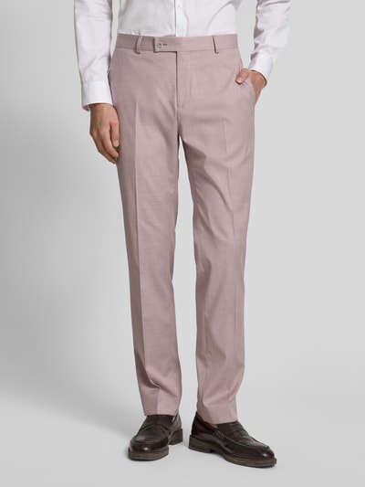 HECHTER PARIS Regular Fit Anzughose mit Paspeltaschen Modell 'X-Tension' Dunkelrot 4