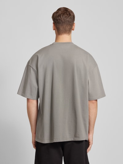 Pegador T-Shirt mit Label-Print Modell 'BOXY' Mittelgrau 5