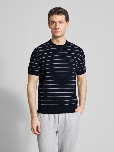 BOSS Orange Regular Fit T-Shirt aus Baumwoll-Kaschmir-Mix Modell 'KANACHO' Marine 4