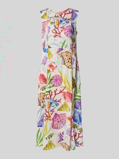 Milano Italy Midi-jurk van pure viscose Offwhite - 2