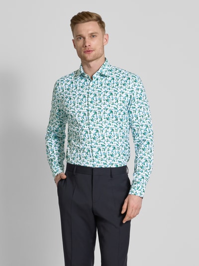 Jake*s Slim Fit Business-Hemd mit Kentkragen Blau 4