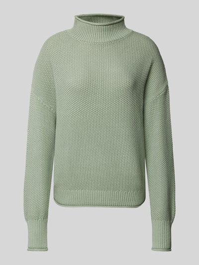 QS Gebreide pullover met opstaande kraag Lichtgroen - 2