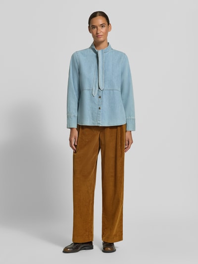 Selected Spodnie sztruksowe o kroju relaxed fit z mieszanki bawełny model 'ROJA' Camel 1
