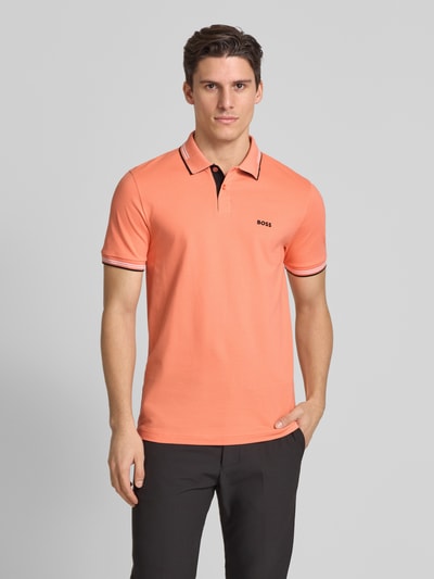 BOSS Green Poloshirt met labeldetail, model 'Paul' Zalm - 4