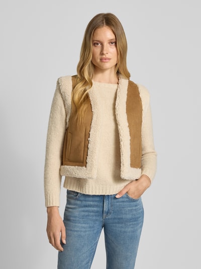 SUNCOO PARIS Gilet van teddybont, model 'DUAL' Camel - 4