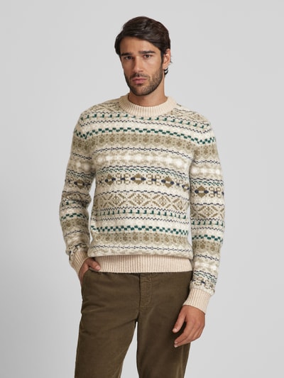 Jack & Jones Premium Strickpullover mit Rundhalsausschnitt Modell 'BLUDAVE' Offwhite 4