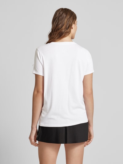 DKNY PERFORMANCE T-shirt z nadrukiem z logo Biały 5