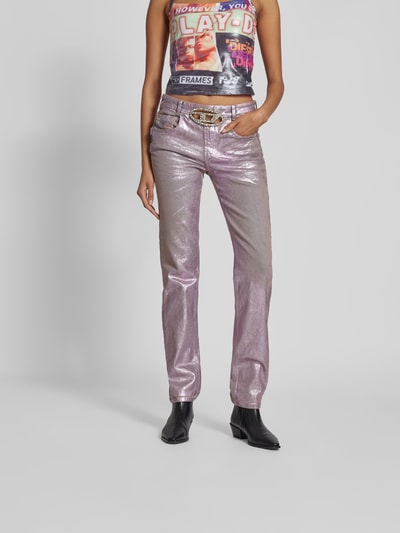 Diesel Jeans im schimmernden Design Metallic Rosa 4