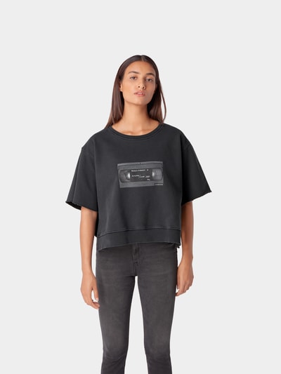 MM6 Maison Margiela Sweatshirt mit Logo-Print Schwarz 4
