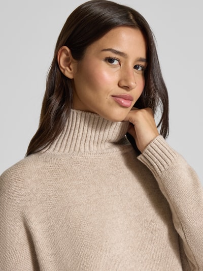Weekend Max Mara Oversized Rollkragenpullover aus reiner Schurwolle Modell 'BORGIA' Sand Melange 3