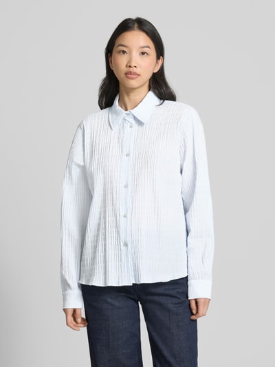 OPUS Regular Fit Hemdbluse mit Smok-Details Modell 'Finnea' Hellblau 4