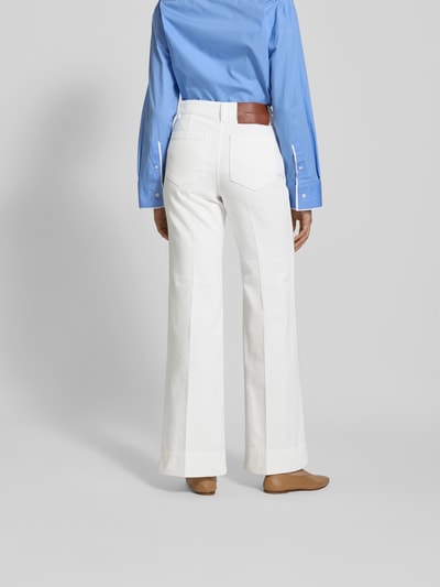 Victoria Beckham Jeans mit Label-Stitching Weiss 5