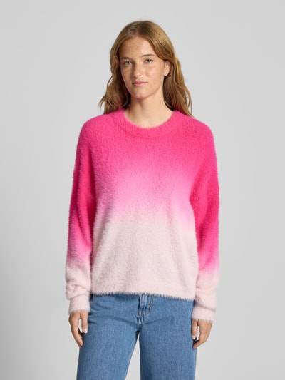 Pieces Loose Fit Strickpullover mit Farbverlauf Modell 'JALISA' Pink Melange 4
