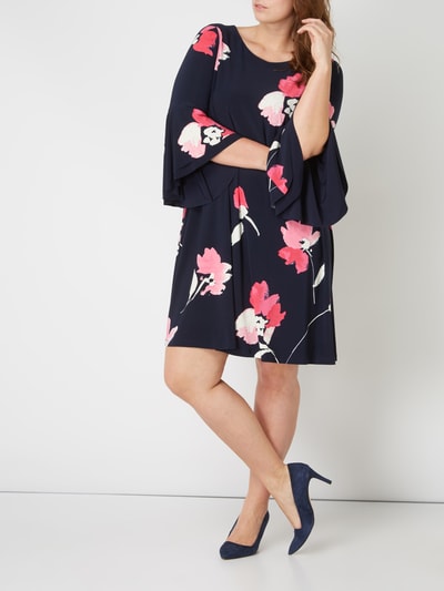 Lauren Ralph Lauren PLUS SIZE - Kleid mit floralem Muster Dunkelblau 1