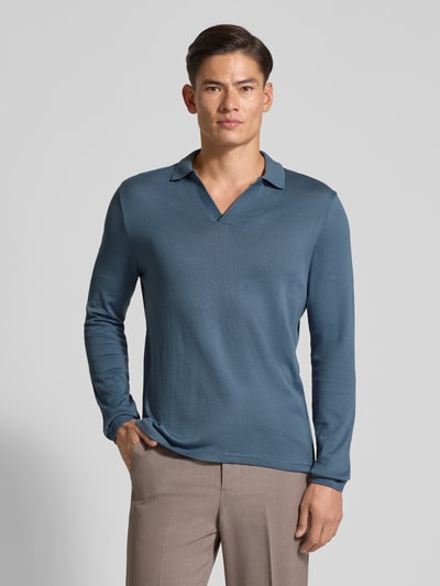 Cinque Regular Fit Poloshirt mit V-Ausschnitt Modell 'BOLLO' Hellblau 4