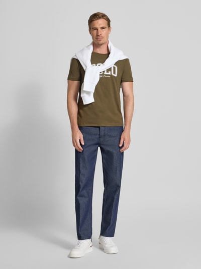 Polo Ralph Lauren Custom slim fit T-shirt met ronde hals Olijfgroen - 1