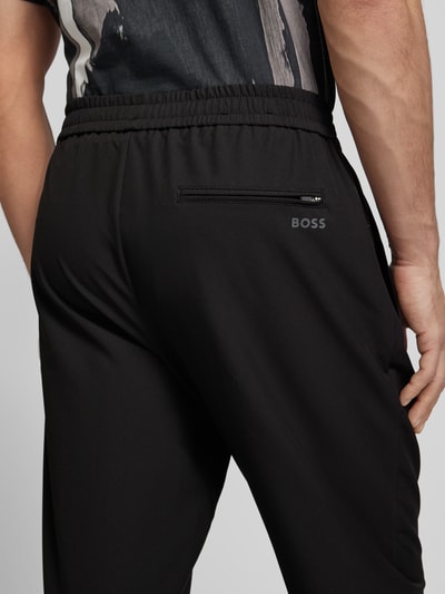 BOSS Green Sweatpants met elastische band, model ‘Flex’ Zwart - 3