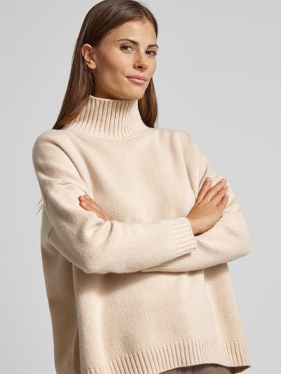 Weekend Max Mara Sweter z dzianiny ze stójką model ‘BORGIA’ Beżowy 3