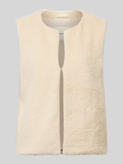 Tom Tailor Regular fit gilet in de look van imitatiebont Zand - 2
